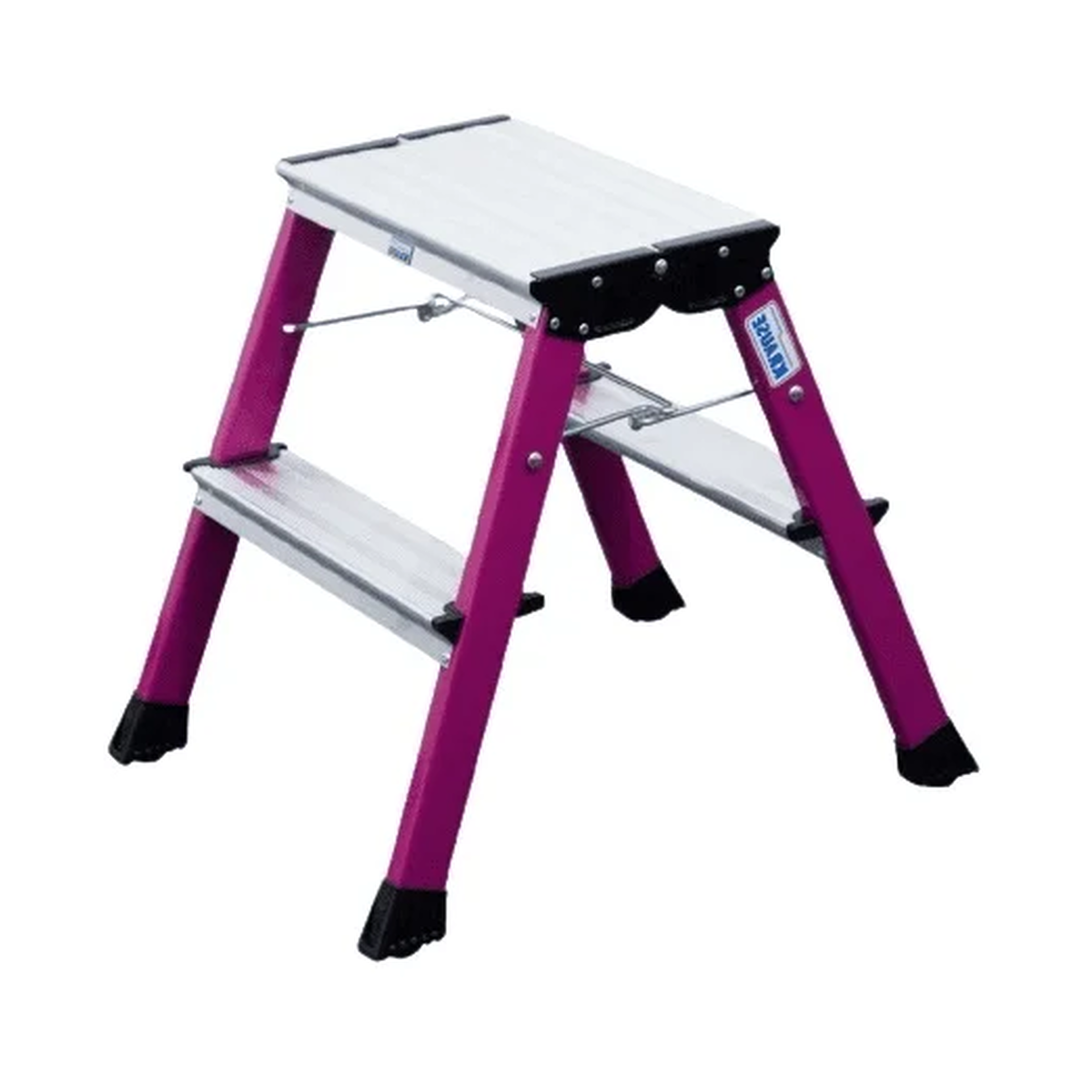 Складная алюминиевая подставка ROLLY 2×2 ступени, розовая